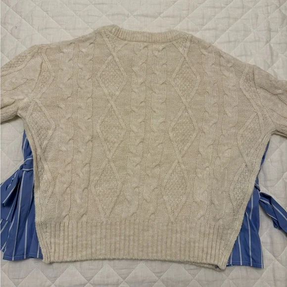 Anthropologie Cream Cable Knit Sweater - Picture 5 of 7